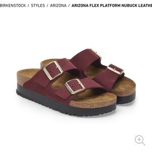 Papillio Arizona PAP Flex Platform Birkenstock Sandals - Zinfandel, 40, NEW!